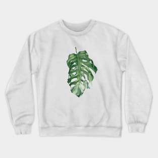 Tropical Monstera Leaf Crewneck Sweatshirt